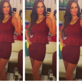 VESTIDO VINHO